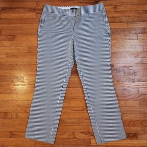 J. CREW Blue White Striped SeerSucker Campbell Capri Pants Size 6